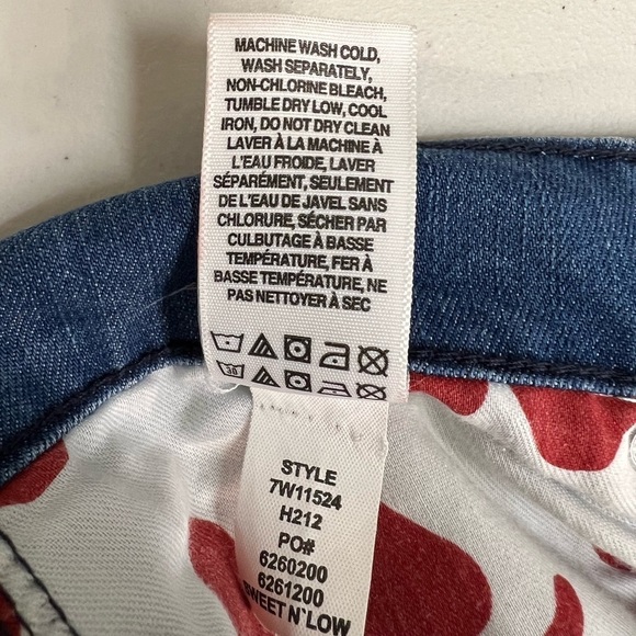 Lucky Brand Vintage Red Tag Sweet n Low Bootcut Embellished Pocket Jeans Size 27 - Picture 10 of 11